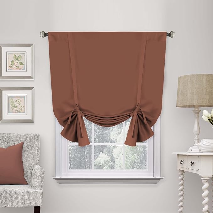 H.VERSAILTEX Blackout Tie Up Curtain Thermal Insulated Window Shade Light by HVERSAILTEX