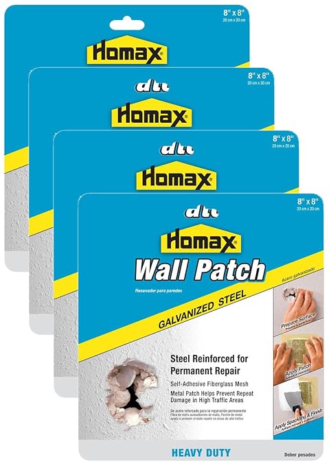 Homax Wall Patch, Galvanized Steel, Heavy Duty Patch, Repairing Drywall Holes by Homax