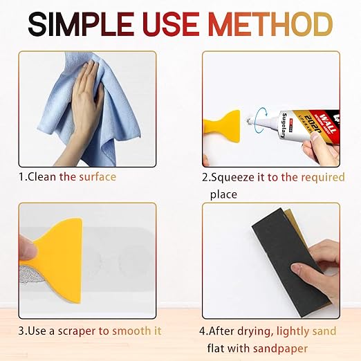 Drywall Patch Repair Kit with Scraper, Wall Spackle Repair Paste, Wall Mending - Image 5