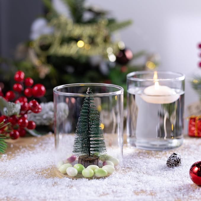 12pcs 4 Inch Clear Glass Cylinder Vases - Image 6