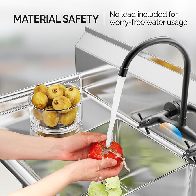 ROVSUN Commercial Sink, Stainless Steel - Image 5