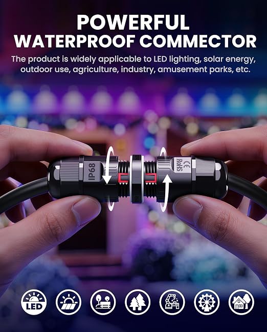 IP68 Tool-Free 3-Pin Waterproof Electrical Connector Box | Junction Box - Image 8