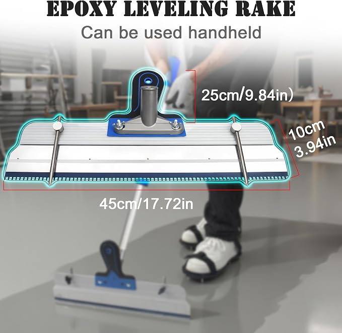 18-Inch Self-Leveling Cement Tool Kit, Upgraded Spike Roller Set - Image 5