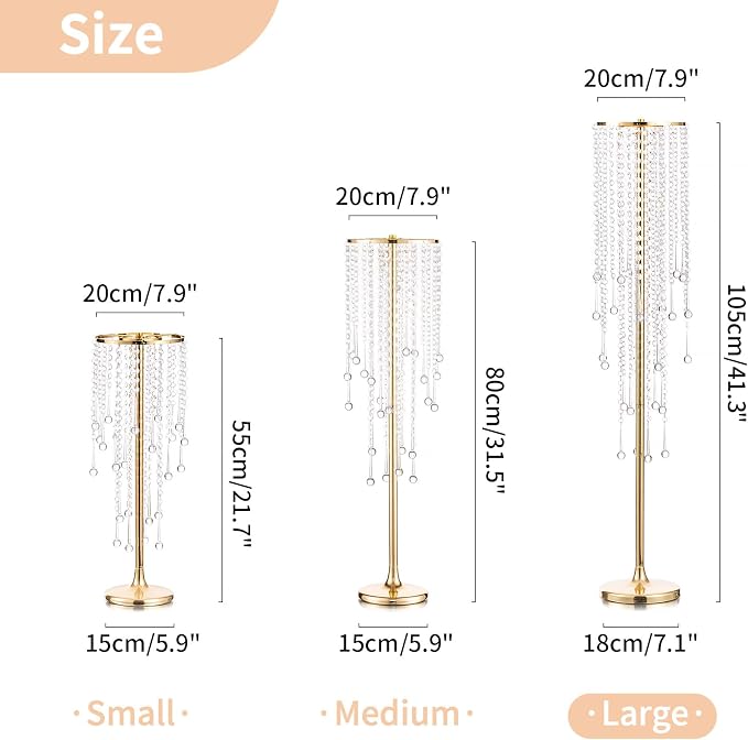 NUPTIO Gold Vases for Centerpieces Wedding - Image 3