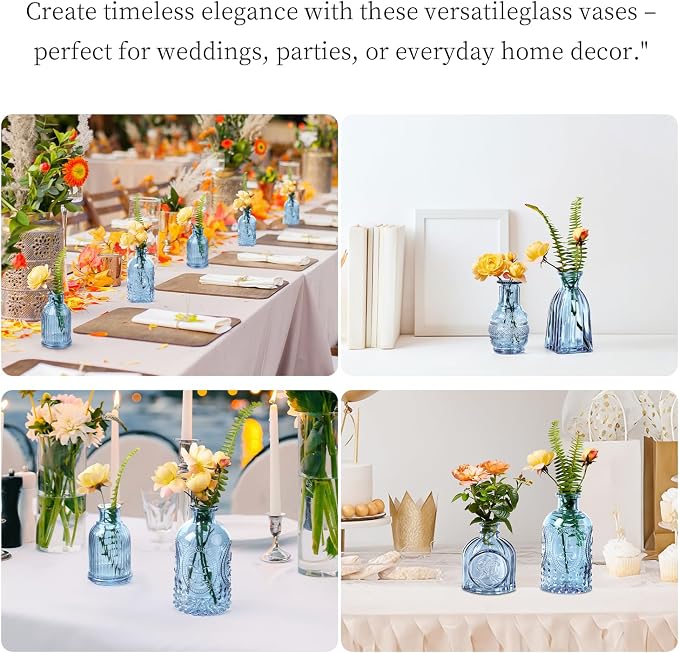 Glass Bud Vases Set of 16 - Image 2