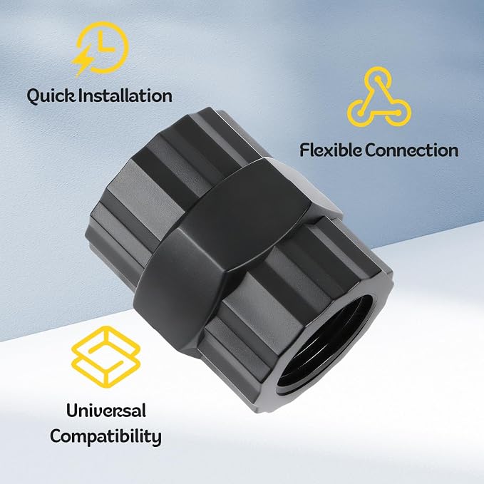 10 Pieces Double Female Pipe Thread Head Pipe Riser, Drip Irrigation 1/2 Inch x - Image 6