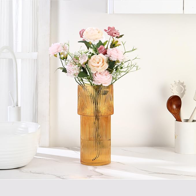Large Glass Vase, 12 Inches Tall Vase - Image 4