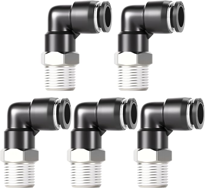TAILONZ PNEUMATIC Male Elbow 1/4 Inch Tube OD x 1/4 Inch NPT Thread 90 Push to - Image 8