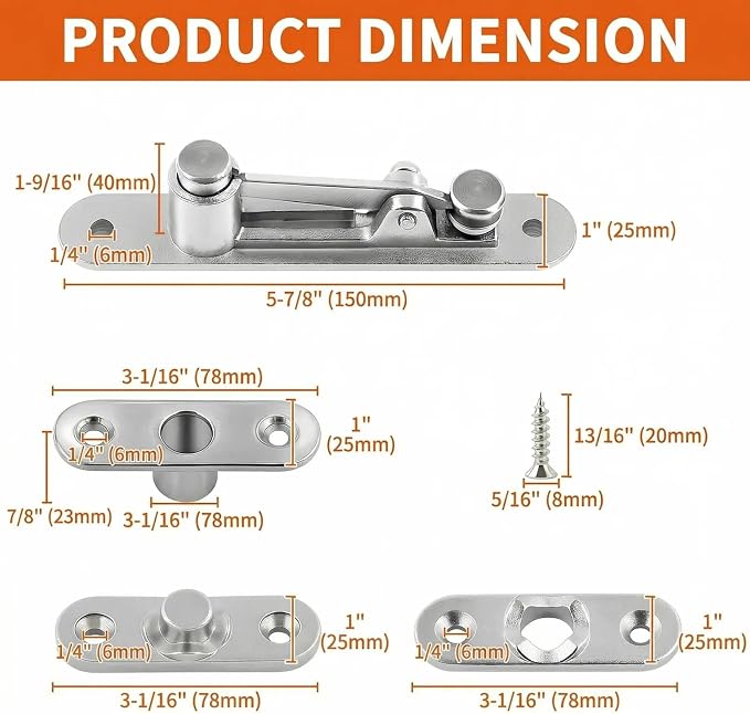 Pivot Hinge Hold Open Heavy Duty Hidden Door Hinge - Image 2