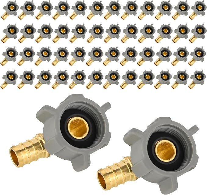 EFIELD 1/2 Inch Pex X 7/8 Inch Toilet Ballcock Swivel Elbow Adapter, Brass by EFIELDPEXTUBING