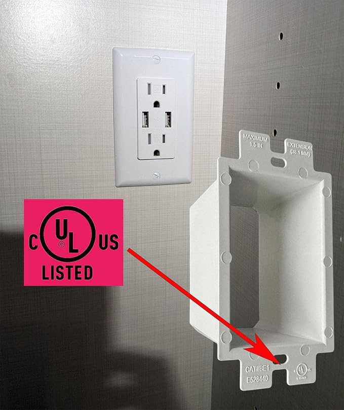 iMBAPrice IMBA-BE1 1-Gang Non-Metallic Electrical Power Outlet Box Extender - Image 5