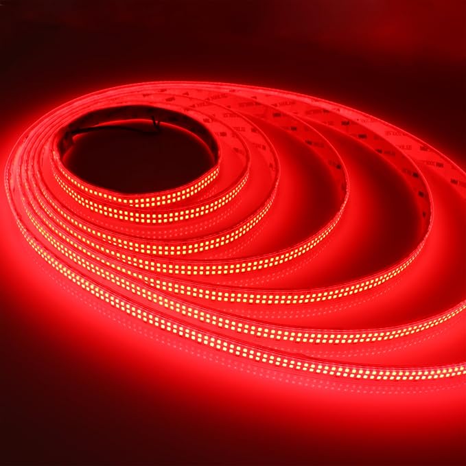 12V Red LED Strip Lights 16.4ft Double Row 2400LEDs Waterproof IP67 | SMD 2835 - Image 5