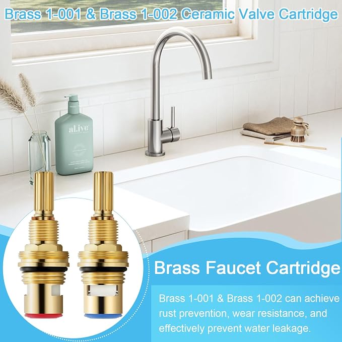 Brass 1-001 & Brass 1-002 Ceramic Valve Cartridge, Compatible - Image 7