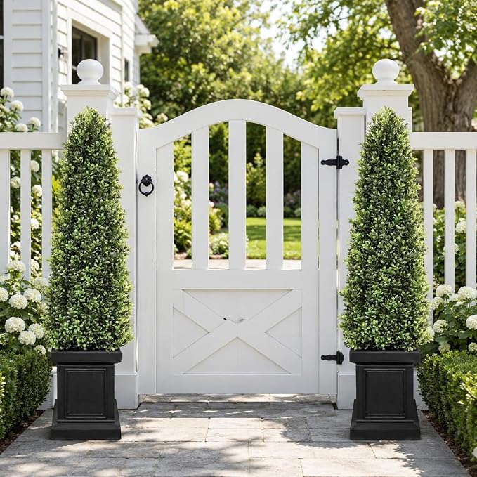 3.5ft Topiary Trees Artificial Outdoor Set of 2 - Image 6