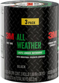 3M All Weather Black Duct Tape, 1.88 in x 30 yd, UV/Water Resistant | Stands up by Unknown