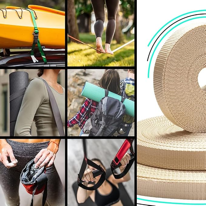 Webbing Strap, 3/4" to 2", 10-50 Yds, EDC gear, backpack repair and pet dog - Image 6