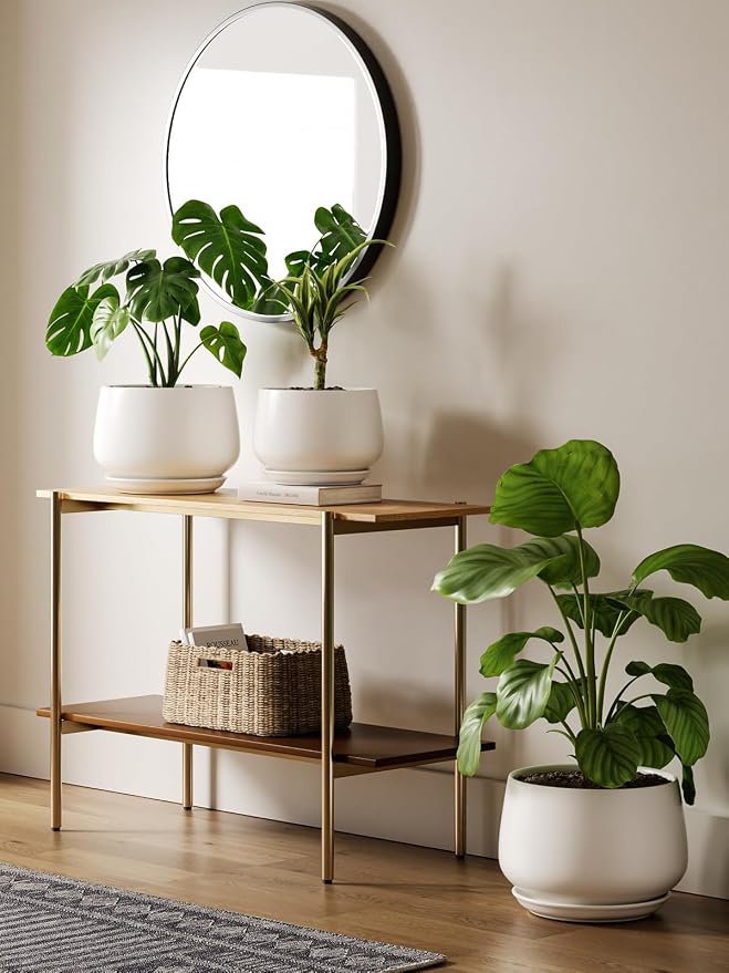LE TAUCI Ceramic Planter, 10 Inch Plant Pot - Image 4