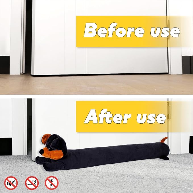Dog Under Door Draft Stopper Heavy Duty, 3LB 36 Inch Decorative Fabric Door - Image 5