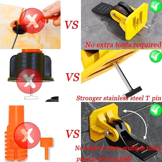 50Pcs Tile Leveling System Kit, Leveler Tile Tools, Tile Floor Leveling - Image 8