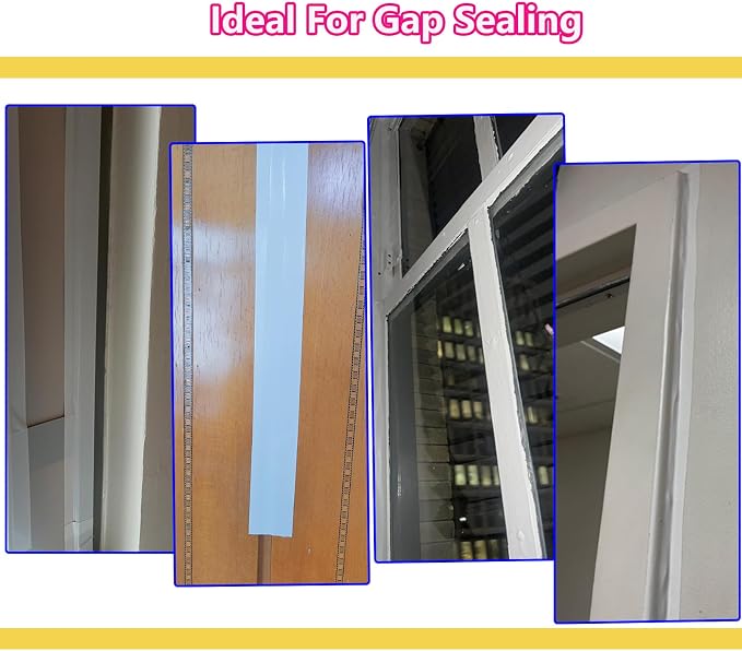 WENSSKKU White Window Weather Sealing Tape 2Inch X 65Ft, Window AC Seal Air - Image 6