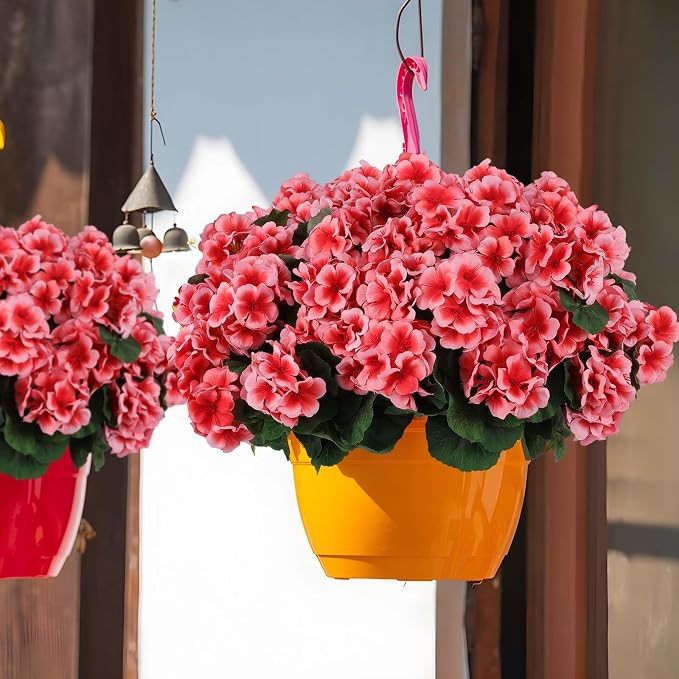 Hananona 6 Pcs Artificial Geranium Flowers - Image 3