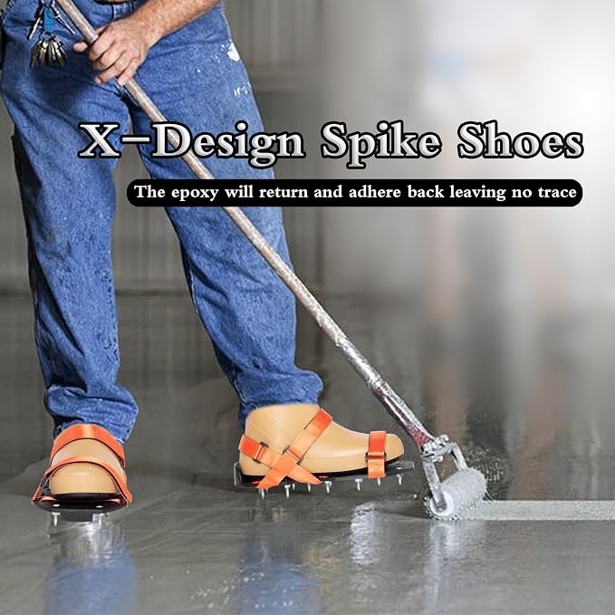 Epoxy Floor Spiked Shoes with 1" Short Spikes – Adjustable Nylon Straps - Image 5