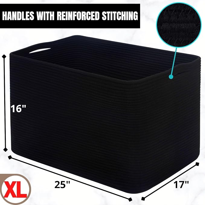 112L Extra Large Blanket Basket Holder Living Room, Pool Towels, Dog Toy - Image 7