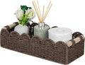 CubesLand Scalloped Toilet Paper Storage Basket W/Handle by CubesLand