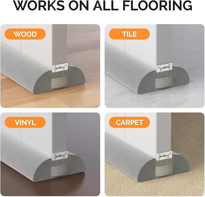 fowong Door Draft Stopper 36" Adjustable Under Door Draft Stopper Soundproofing - Image 6