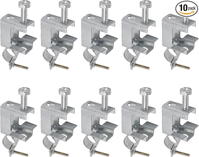 Saihisday 10Pcs 1" Beam Clamp C-Clamps Conduit Hanger Cable Clamp Pipe Support by Saihisday