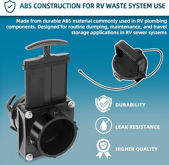 TonGass 3" RV Waste Valve Body - Image 5