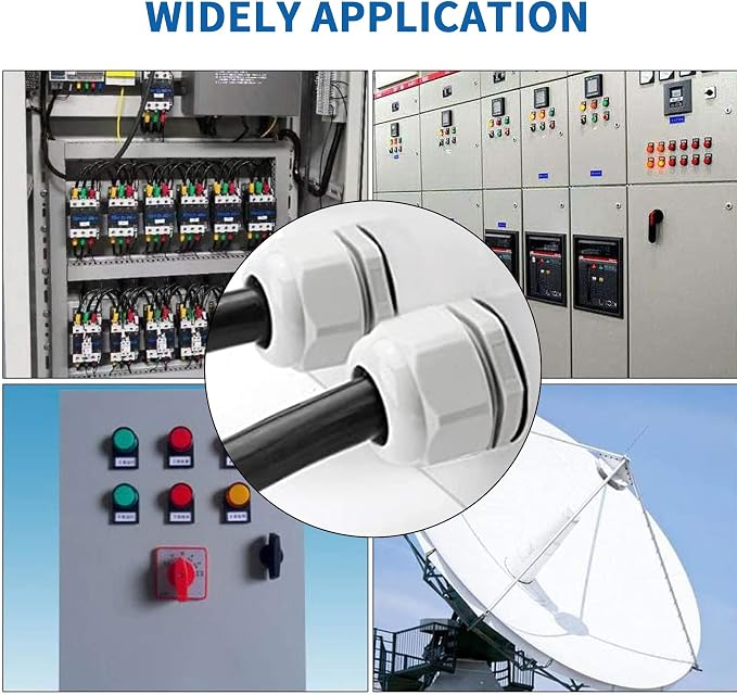 Cable Gland Waterproof, LISTENJIALE 50 pcs Adjustable 3-16mm Waterproof Cable - Image 6