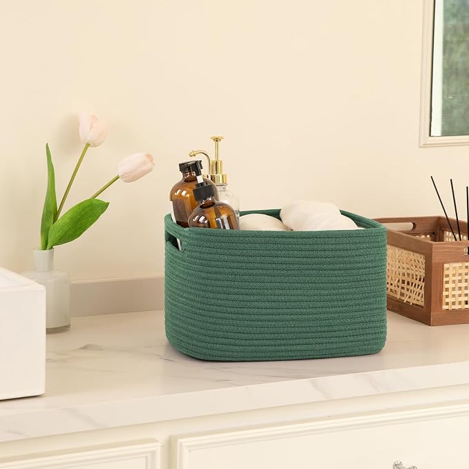 OIAHOMY 4 Pack Storage Baskets for Organizing 15L Cube Storage Bins Green | - Image 5