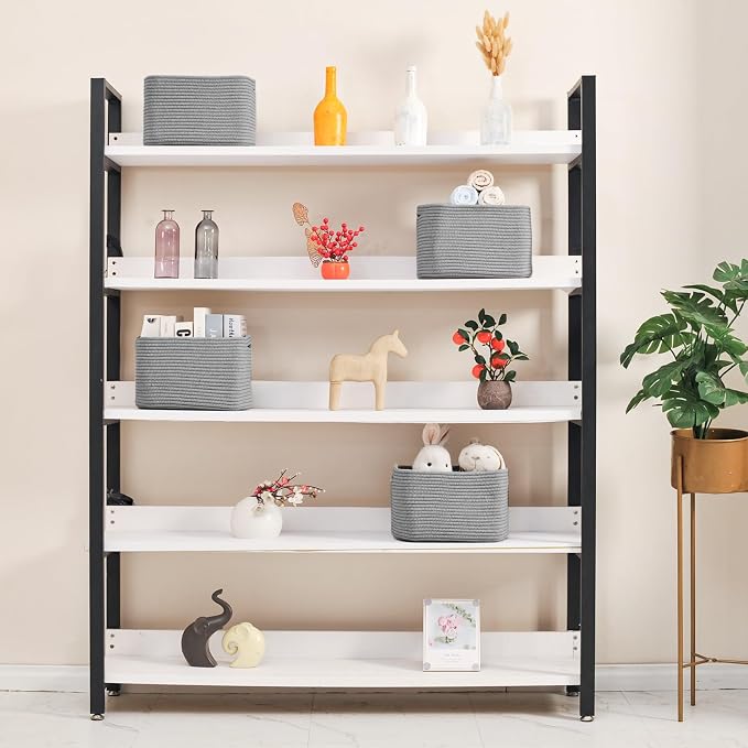 ICERZCZ Small Storage Baskets for Shelves Organizing, Woven Cotton Rope Baskets - Image 2