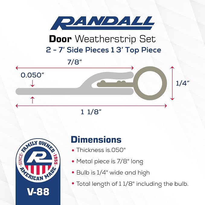 Extreme Temperature Door Weatherstrip Set – Top & Two Side Pieces | Heavy Duty - Image 2