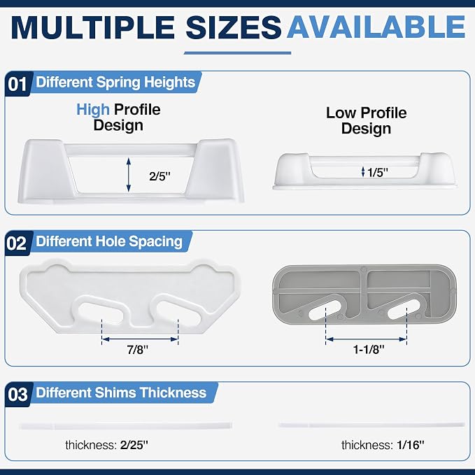 Enhon 3 Pack Screen Door Spring Strike Plate | Spring Loaded Screen and Storm - Image 4