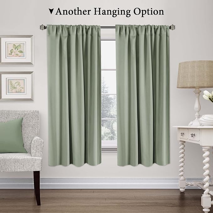 H.VERSAILTEX Blackout Tie Up Curtain 2 Panels Thermal Insulated Window Shade - Image 6