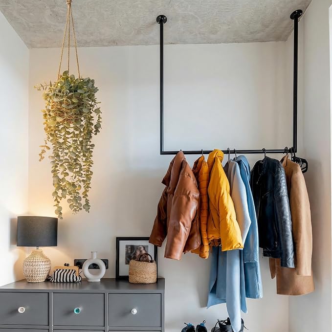 Artificial Hanging Plants in Woven Basket - Image 4