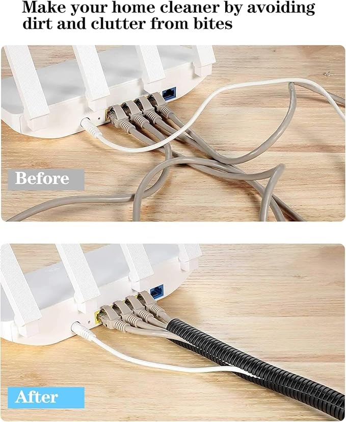 1/4 Inch Wire Loom Split Tubing - 33ft Cord Protector Electric Wires Covers - Image 6
