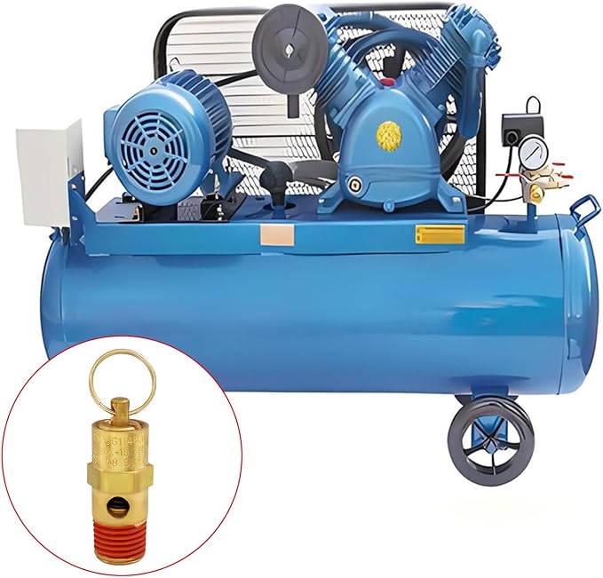 1/4 Inch NPT 150 PSI Brass Air Pressure Relief Safety Valve | Heavy Duty Brass - Image 4