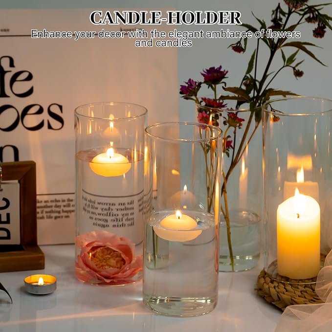 UPBUD 8 Inch Glass Cylinder Vases - Image 7