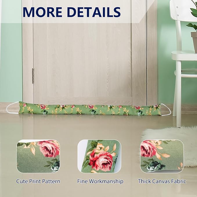 2 Pack 36 Inch 2.8 Inch Wide Slim Under Door Blocker Door Draft Stopper - Image 5