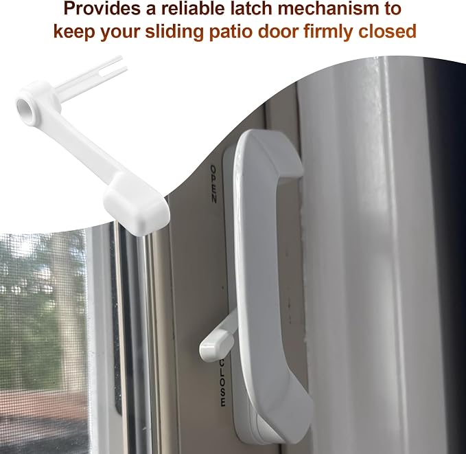 White Sliding Patio Door Latch Lever - Image 5