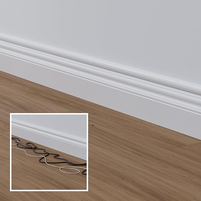 D-Line 157in Cord Cover Kit, Self-Adhesive Wire Hiders, Paintable Cable Raceway - Image 6