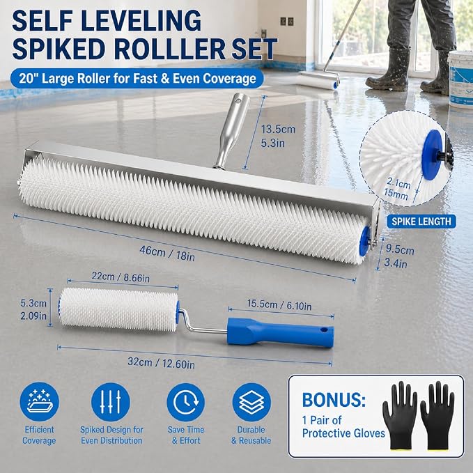 Self-Leveling Cement Tool Kit | Spiked Roller - Image 6