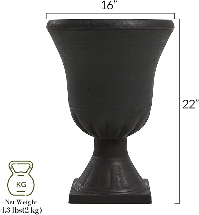Worth Garden 2-Pack Plastic Urn Planters - Image 4