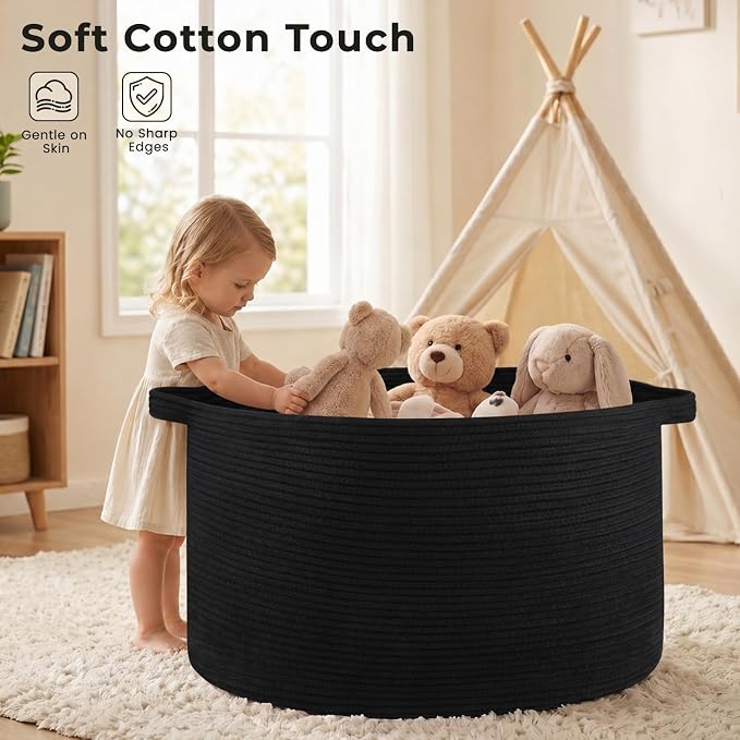 OIAHOMY 90L Extra Large Blanket Basket - Image 5