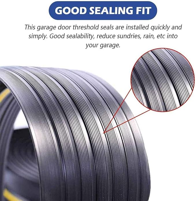 16.5Ft/5M Universal Garage Threshold Seal Strip Garage Door Bottom Weatherproof - Image 3