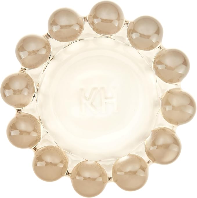 Chic Smoky Bubble Glass Candle Dish – Modern Clear Glass Candle Holder - Image 3