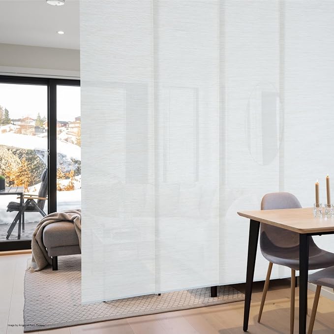 Replacement Fabric Panels for Sliding Glass Door, Fabric Only, Natural Woven - Image 3
